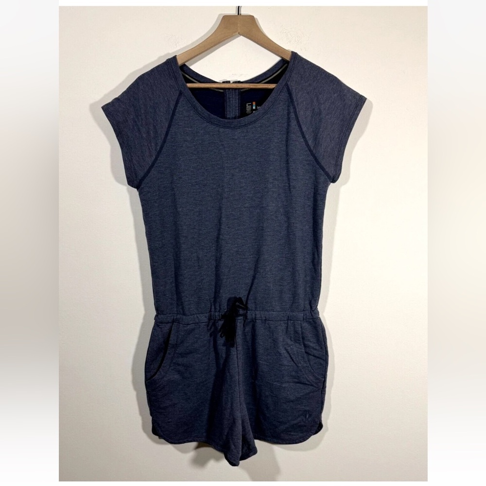 Smartwool Women's Wool Blend Romper Jumpsuit Sz M Heather Blue Outdoors